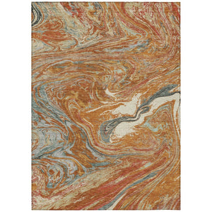 HomeRoots 9' X 12' Abstract Area Rug in Brown, Beige & Gray – Washable, Durable for Indoor & Outdoor Use! 602669