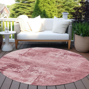Homeroots 3' Beige And Gray Abstract Washable Indoor Outdoor Area Rug For Versatile Home Decor Solutions 8' Round Polyester 602691