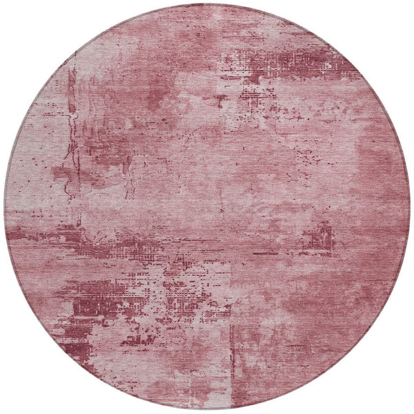 Homeroots 3' Beige And Gray Abstract Washable Indoor Outdoor Area Rug For Versatile Home Decor Solutions 8' Round Polyester 602691