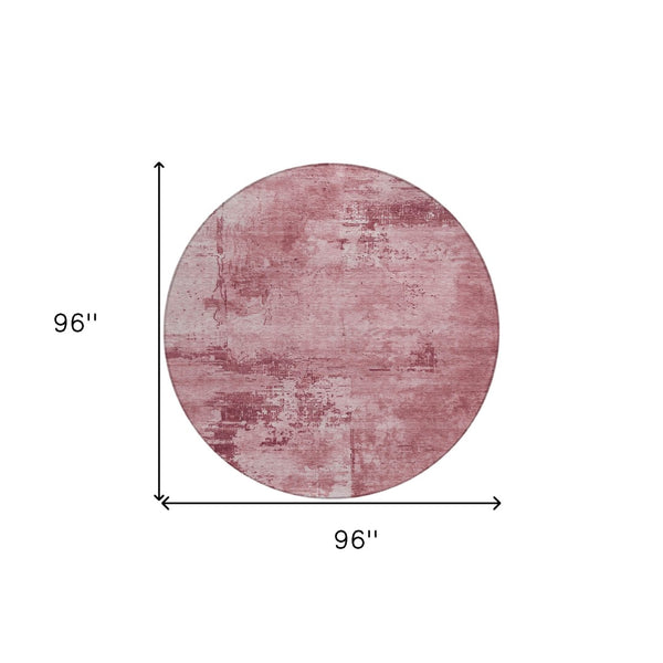 Homeroots 3' Beige And Gray Abstract Washable Indoor Outdoor Area Rug For Versatile Home Decor Solutions 8' Round Polyester 602691