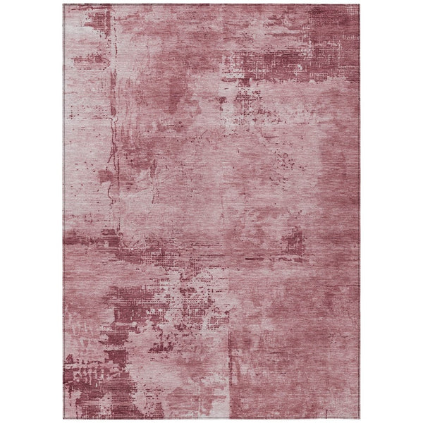 HomeRoots 5' Blush and Ivory Abstract Area Rug - Stylish, Durable, Machine Washable for Indoor & Outdoor Spaces 8' X 10' 602692