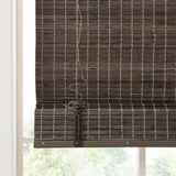 Madison Park Eastfield Casual Bamboo Light Filtering Roman Shade 64"L MP40-7805 Grey Ash