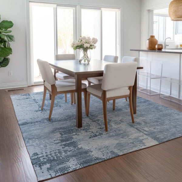 Homeroots 3' Beige And Gray Abstract Washable Indoor Outdoor Area Rug For Versatile Home Decor Solutions 3' X 5' Polyester 602695