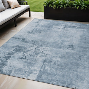 Homeroots 3' Beige And Gray Abstract Washable Indoor Outdoor Area Rug For Versatile Home Decor Solutions 5' X 8' Polyester 602696