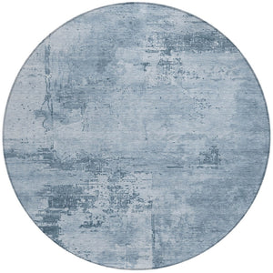 Homeroots 3' Beige And Gray Abstract Washable Indoor Outdoor Area Rug For Versatile Home Decor Solutions 8' Round Polyester 602697