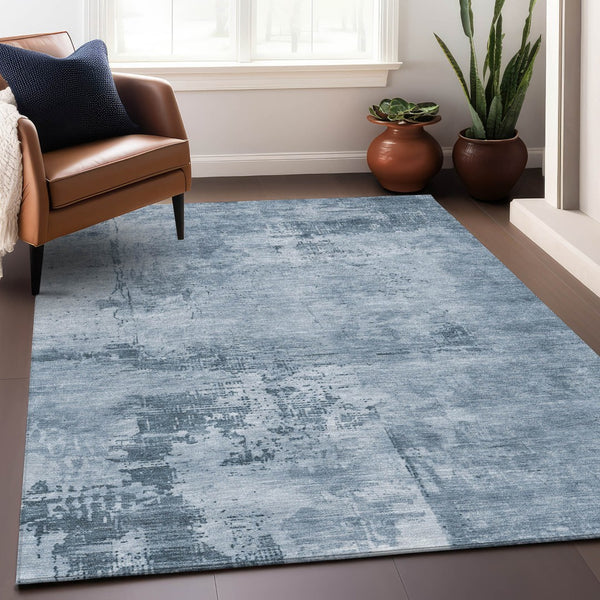 Homeroots 3' Beige And Gray Abstract Washable Indoor Outdoor Area Rug For Versatile Home Decor Solutions 8' X 10' Polyester 602698