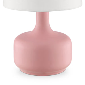 English Elm 17.25" Cheru Modern Mid-Century Touch Table Lamp – Powdered Metal Finish, 3-Way Touch-On, Sleek Decor Pink B072116251