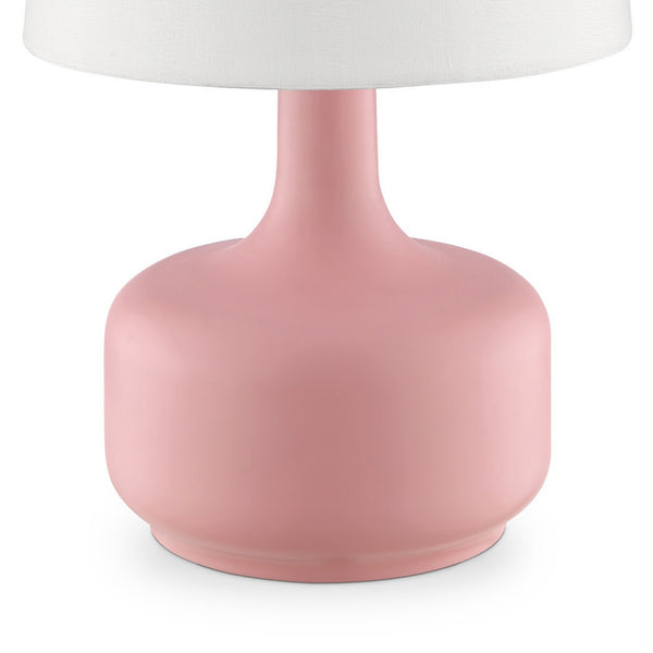 English Elm 17.25" Cheru Modern Mid-Century Touch Table Lamp – Powdered Metal Finish, 3-Way Touch-On, Sleek Decor Pink B072116251