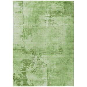 HomeRoots 5' Green and Ivory Abstract Area Rug – Stylish, Washable, Indoor/Outdoor with Non-Slip Backing 8' X 10' 602704