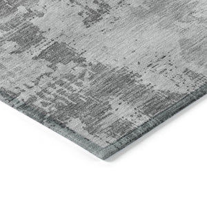 Homeroots 3' Beige And Gray Abstract Washable Indoor Outdoor Area Rug For Versatile Home Decor Solutions 5' X 8' Polyester 602708