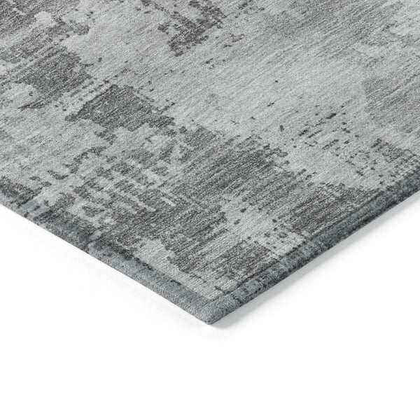 Homeroots 3' Beige And Gray Abstract Washable Indoor Outdoor Area Rug For Versatile Home Decor Solutions 5' X 8' Polyester 602708