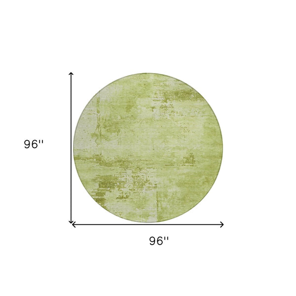 Homeroots 3' Beige And Gray Abstract Washable Indoor Outdoor Area Rug For Versatile Home Decor Solutions 8' Round Polyester 602715