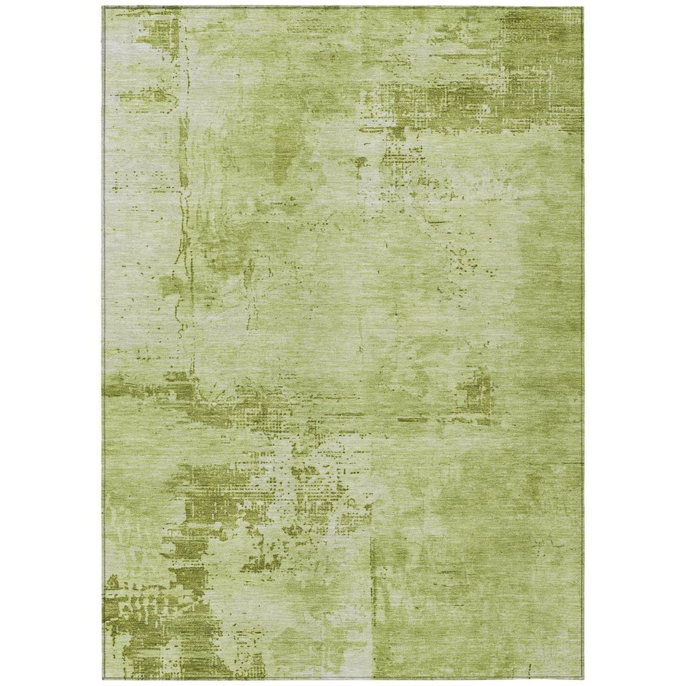 HomeRoots 9' X 12' Lime Green & Ivory Abstract Area Rug – Stylish, Washable, Durable for Indoor & Outdoor Use 602717