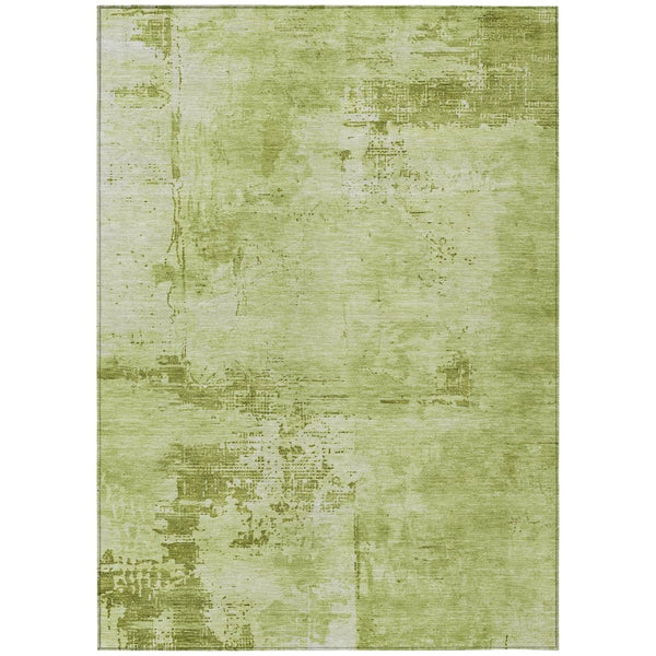 HomeRoots 9' X 12' Lime Green & Ivory Abstract Area Rug – Stylish, Washable, Durable for Indoor & Outdoor Use 602717