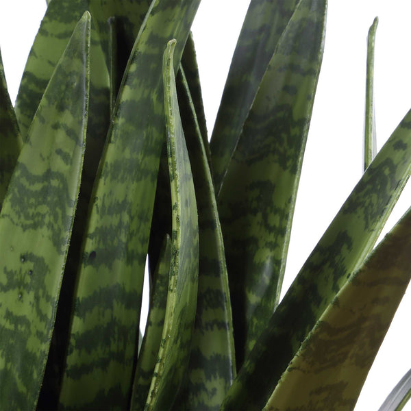 Uttermost Sansera Faux Snake Plant in Ombre Glazed Ceramic Pot for Modern Interiors