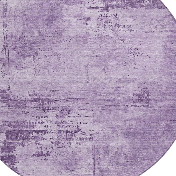 Homeroots 3' Beige And Gray Abstract Washable Indoor Outdoor Area Rug For Versatile Home Decor Solutions 8' Round Polyester 602721