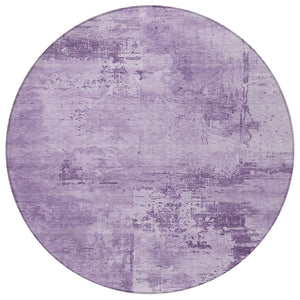 Homeroots 3' Beige And Gray Abstract Washable Indoor Outdoor Area Rug For Versatile Home Decor Solutions 8' Round Polyester 602721