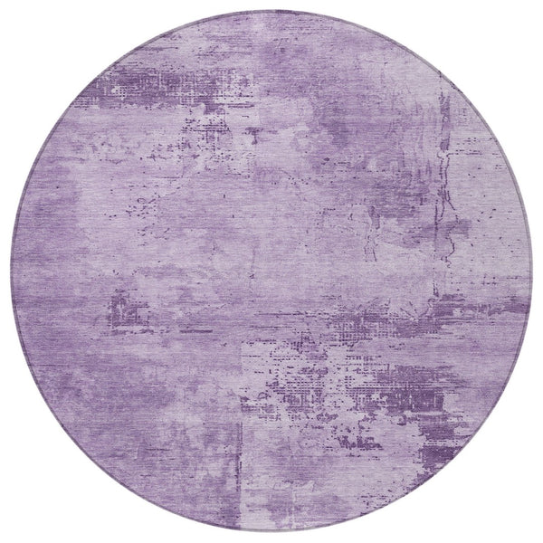 Homeroots 3' Beige And Gray Abstract Washable Indoor Outdoor Area Rug For Versatile Home Decor Solutions 8' Round Polyester 602721