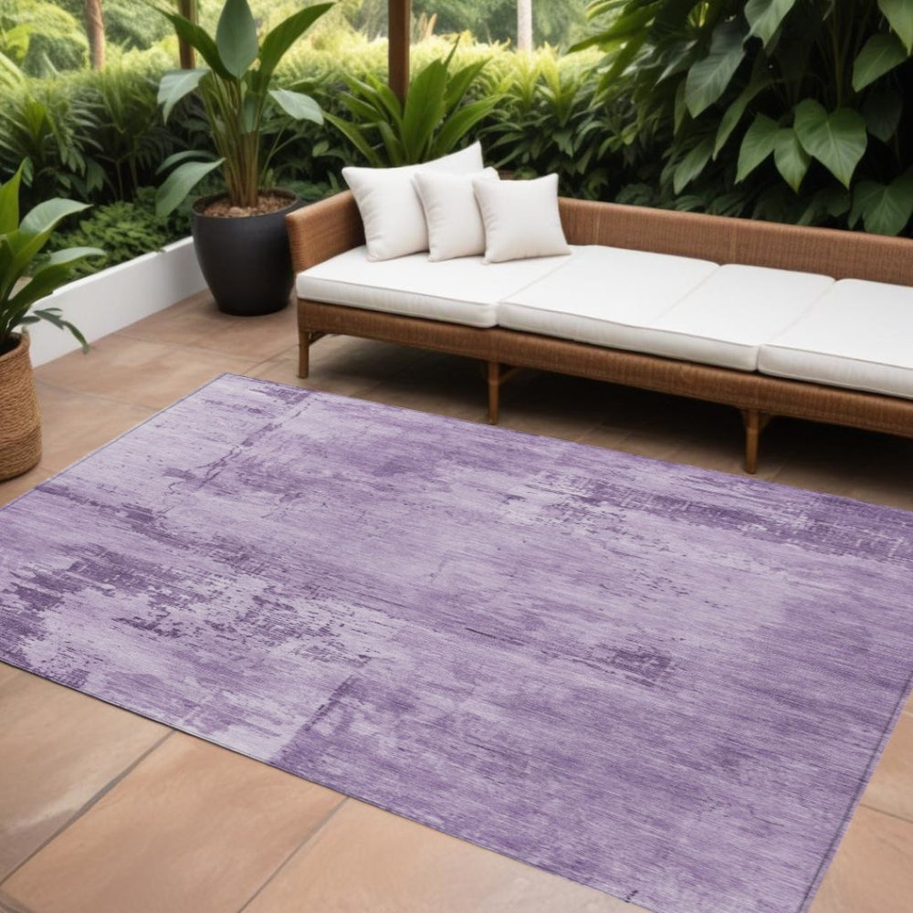 HomeRoots 9' X 12' Lavender & Purple Abstract Area Rug - Stylish, Washable, Durable for Indoor & Outdoor Use! 602723