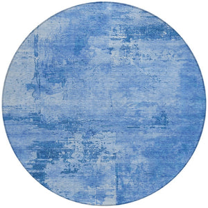 Homeroots 3' Beige And Gray Abstract Washable Indoor Outdoor Area Rug For Versatile Home Decor Solutions 8' Round Polyester 602727