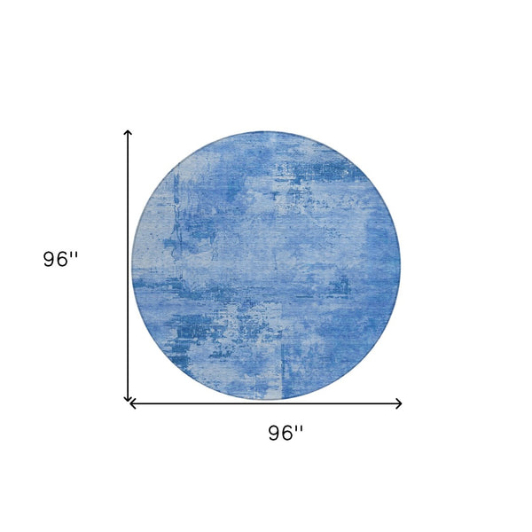 Homeroots 3' Beige And Gray Abstract Washable Indoor Outdoor Area Rug For Versatile Home Decor Solutions 8' Round Polyester 602727