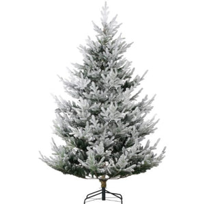 English Elm Christmas Flocked Artificial Tree 7.5 Ft Nordic Pine with 1218 Tips Steel Base T3971P419195