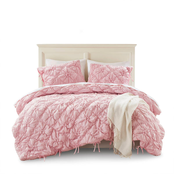 English Elm 3PCS Plush Microfiber Full/Queen Comforter Set with Hypoallergenic Poly Fill and Soft Shams Pink 16.93 L x 12.99 W x 6.69 H B035P366523