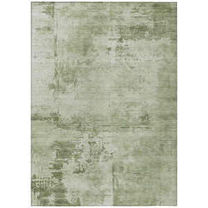 HomeRoots 5' Olive Green and Ivory Abstract Area Rug – Stylish, Durable, Machine Washable for Indoor/Outdoor Use 10' X 14' 602736