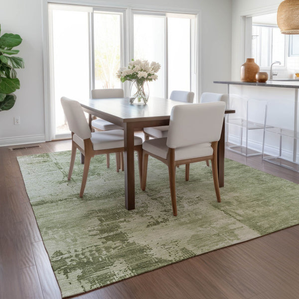 Homeroots 3' Beige And Gray Abstract Washable Indoor Outdoor Area Rug For Versatile Home Decor Solutions 10' X 14' Polyester 602736