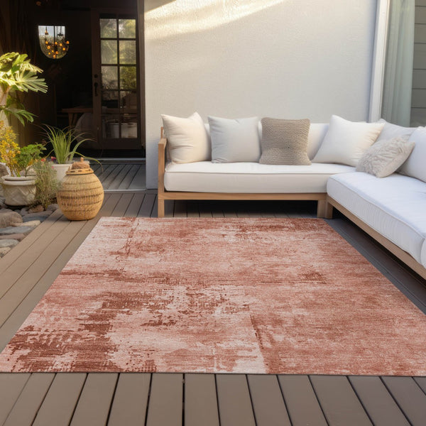 Homeroots 3' Beige And Gray Abstract Washable Indoor Outdoor Area Rug For Versatile Home Decor Solutions 5' X 8' Polyester 602738