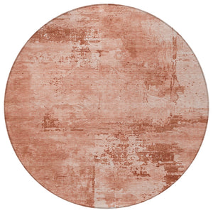 Homeroots 3' Beige And Gray Abstract Washable Indoor Outdoor Area Rug For Versatile Home Decor Solutions 8' Round Polyester 602739