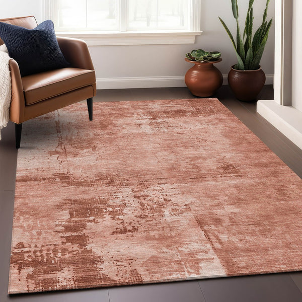 Homeroots 3' Beige And Gray Abstract Washable Indoor Outdoor Area Rug For Versatile Home Decor Solutions 8' X 10' Polyester 602740