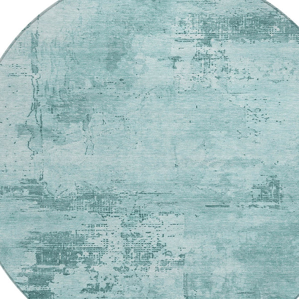 Homeroots 3' Beige And Gray Abstract Washable Indoor Outdoor Area Rug For Versatile Home Decor Solutions 8' Round Polyester 602745