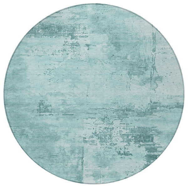 Homeroots 3' Beige And Gray Abstract Washable Indoor Outdoor Area Rug For Versatile Home Decor Solutions 8' Round Polyester 602745