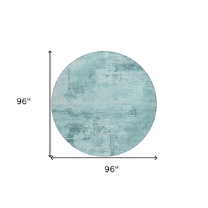 Homeroots 3' Beige And Gray Abstract Washable Indoor Outdoor Area Rug For Versatile Home Decor Solutions 8' Round Polyester 602745