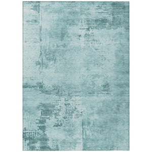 HomeRoots 5' Blue and Ivory Abstract Area Rug - Durable, Washable, Ideal for Indoor and Outdoor Spaces! 10' X 14' 602748
