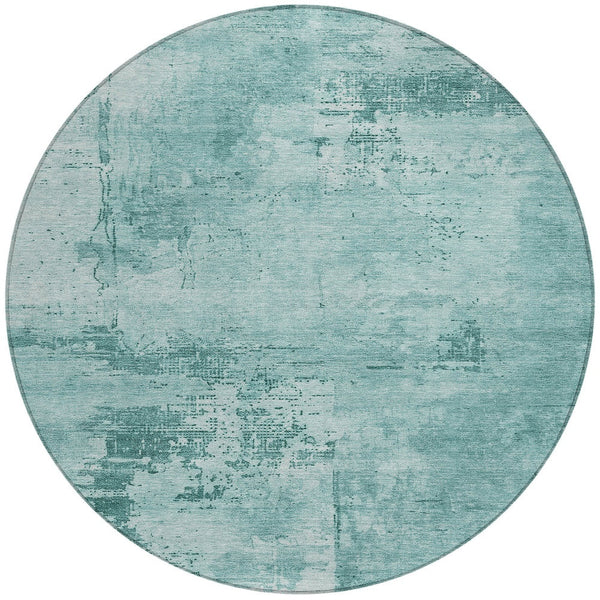 Homeroots 3' Beige And Gray Abstract Washable Indoor Outdoor Area Rug For Versatile Home Decor Solutions 8' Round Polyester 602751