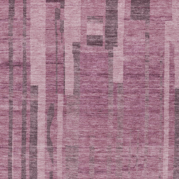 Homeroots 3' Blush And Brown Striped Washable Area Rug – Perfect For Indoor And Outdoor Spaces, Durable Design 10' X 14' Polyester 602760