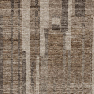 Homeroots 3' Blush And Brown Striped Washable Area Rug – Perfect For Indoor And Outdoor Spaces, Durable Design 3' X 5' Polyester 602761