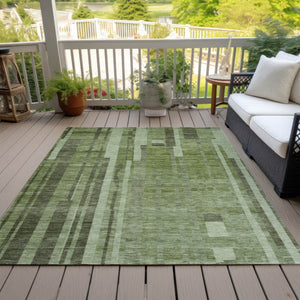 Homeroots 3' Blush And Brown Striped Washable Area Rug – Perfect For Indoor And Outdoor Spaces, Durable Design 9' X 12' Polyester 602777