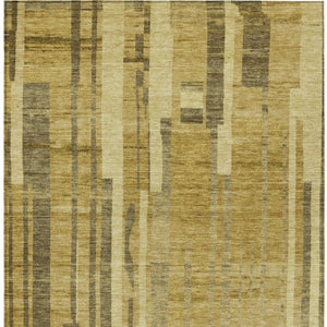 Homeroots 3' Blush And Brown Striped Washable Area Rug – Perfect For Indoor And Outdoor Spaces, Durable Design 10' X 14' Polyester 602784