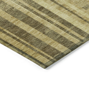 Homeroots 3' Blush And Brown Striped Washable Area Rug – Perfect For Indoor And Outdoor Spaces, Durable Design 10' X 14' Polyester 602784