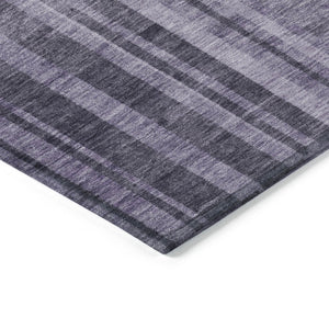 Homeroots 3' Blush And Brown Striped Washable Area Rug – Perfect For Indoor And Outdoor Spaces, Durable Design 8' Round Polyester 602805