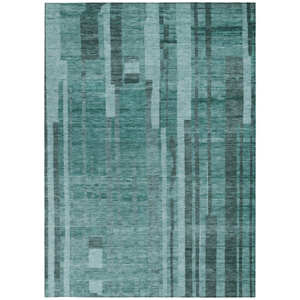 Homeroots 3' Blush And Brown Striped Washable Area Rug – Perfect For Indoor And Outdoor Spaces, Durable Design 5' X 8' Polyester 602810