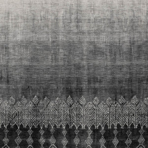 Homeroots 3' Transform Your Space With Black Ivory And Gray Ombre Washable Indoor Outdoor Area Rug 10' X 14' Polyester 602826