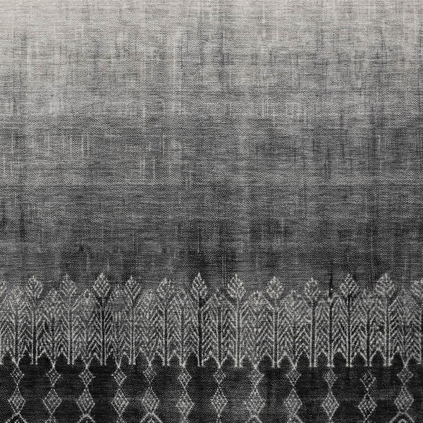 Homeroots 3' Transform Your Space With Black Ivory And Gray Ombre Washable Indoor Outdoor Area Rug 10' X 14' Polyester 602826