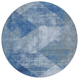 Homeroots 3' Brown And Beige Geometric Washable Area Rug – Perfect For Indoor And Outdoor High Traffic Spaces 8' Round Polyester 602835