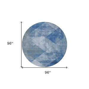 Homeroots 3' Brown And Beige Geometric Washable Area Rug – Perfect For Indoor And Outdoor High Traffic Spaces 8' Round Polyester 602835