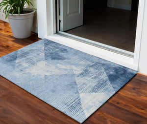 Homeroots 3' Brown And Beige Geometric Washable Area Rug – Perfect For Indoor And Outdoor High Traffic Spaces 3' X 5' Polyester 602851