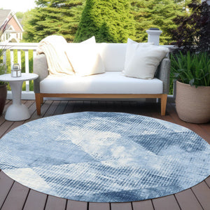 Homeroots 3' Brown And Beige Geometric Washable Area Rug – Perfect For Indoor And Outdoor High Traffic Spaces 8' Round Polyester 602853